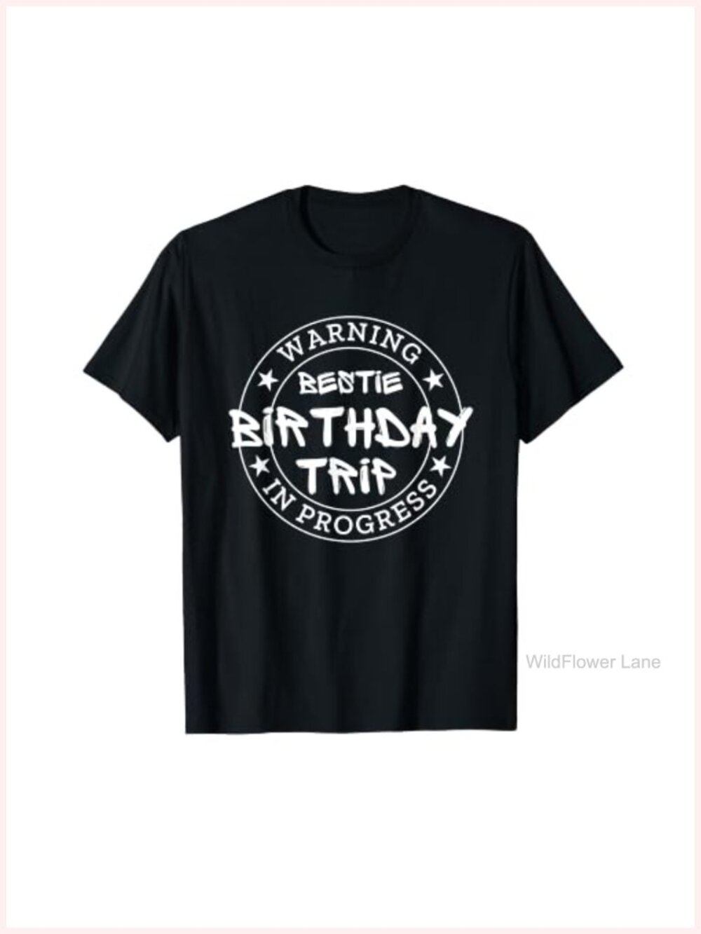 Bestie Birthday Trip In Progress Matching T-Shirt Funny Group Travel Tee